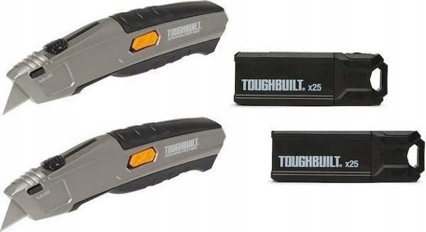 ToughBuilt 2 τραπεζοειδή μαχαίρια + σετ 50 λεπίδων ToughBuilt(r)