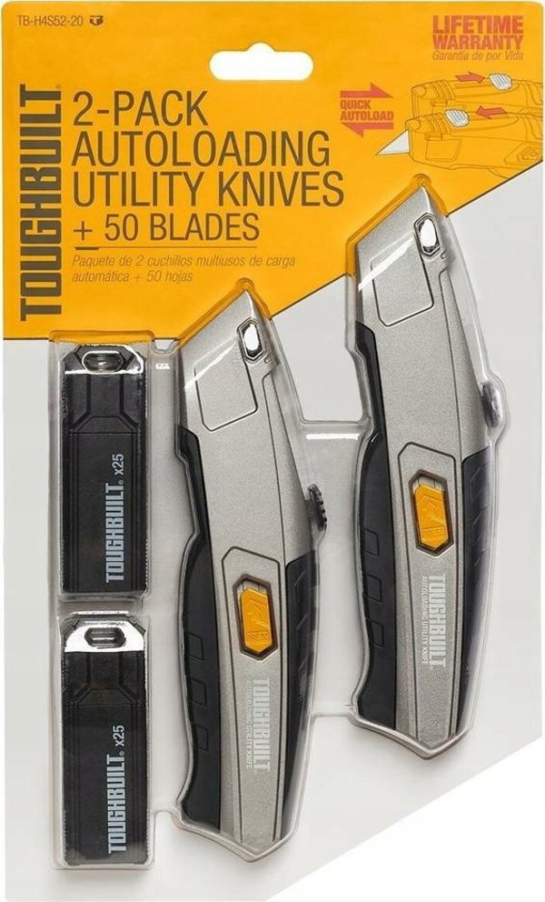 ToughBuilt 2 τραπεζοειδή μαχαίρια + σετ 50 λεπίδων ToughBuilt(r)