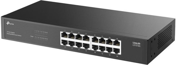 TP-Link LS1016G Μη διαχειριζόμενος διακόπτης Gigabit Ethernet (10/100/1000) Μαύρο