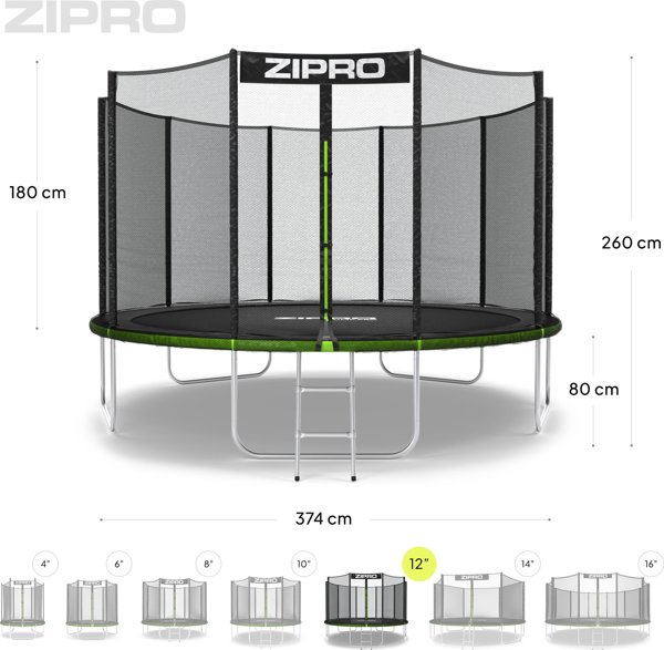 ΤΡΑΜΠΟΛΙΝΟ Zipro OUT 12FT 374CM