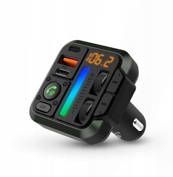 Πομπός FM αυτοκινήτου Nedis CATR2024BK Bluetooth 1" σταθερός Μαύρος