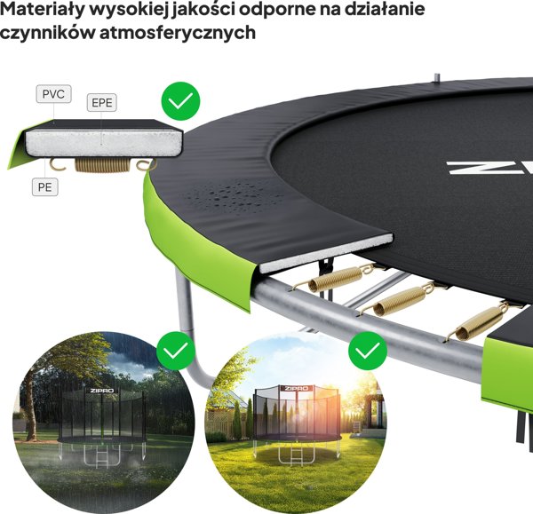 Τραμπολίνα κήπου Zipro Jump Pro με εξωτερικό δίχτυ 10FT 312cm