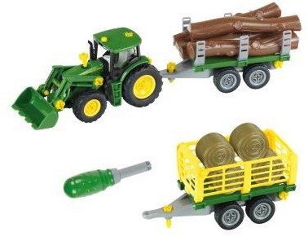 Τρακτέρ John Deere για συναρμολόγηση με 2 ρυμουλκούμενα