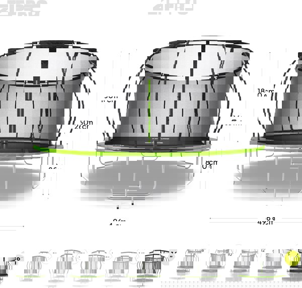 Τραμπολίνο κήπου Zipro Jump Pro Premium με εσωτερικό δίχτυ 16FT 496cm