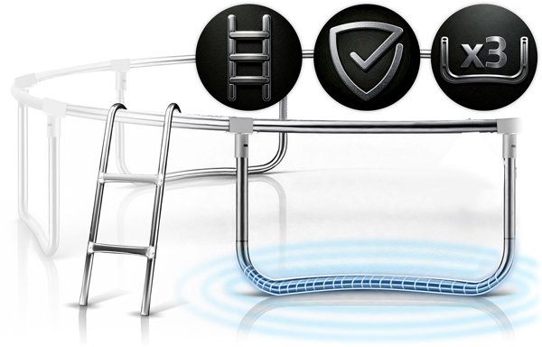 Τραμπολίνο κήπου Neo-Sport NS-10Z181 με εξωτερικό δίχτυ 10 FT 312 cm