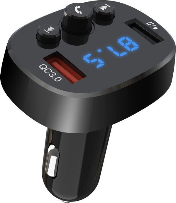 Πομπός FM XO Πομπός FM XO BCC03 Bluetooth, QC 3.0, 2x USB, 18W (μαύρο)