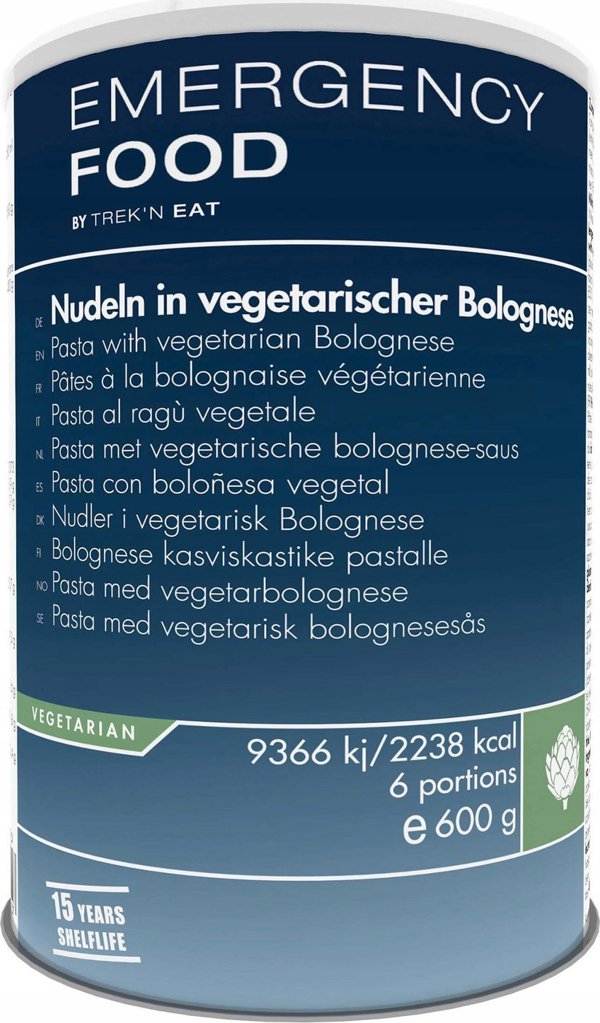 Trek N Eat EMERGENCY LINE Ζυμαρικά με Χορτοφαγική Σάλτσα Μπολονέζ, 600g