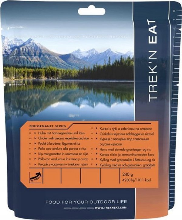 Trek N Eat Κοτόπουλο με κρεμώδη λαχανικά και ρύζι PS1000+