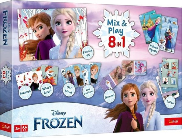 Trefl TREFL FROZEN 8in1 Mix&play set of boardgames