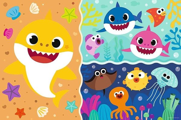 Trefl Primo Puzzle Giant 3σε1 15 κομμάτια Μικρός καρχαρίας Baby Shark