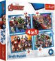 Trefl Παζλ Avengers 4σε1 (35, 48, 54, 70 Κομμάτια) – Εκπαιδευτικό Παιχνίδι για Παιδιά