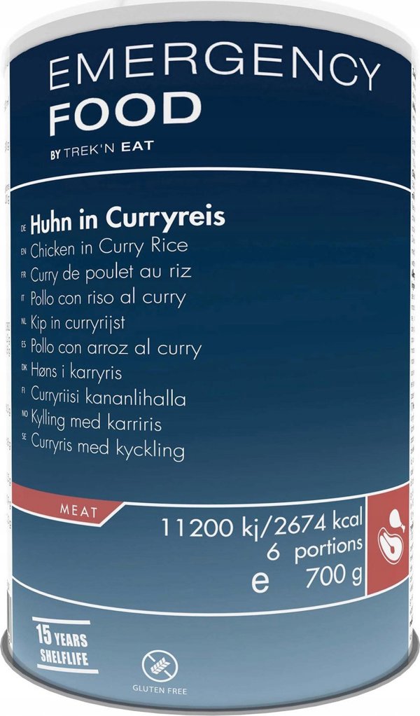 Trek N Eat EMERGENCY LINE Κάρυ με κοτόπουλο και ρύζι, 700g