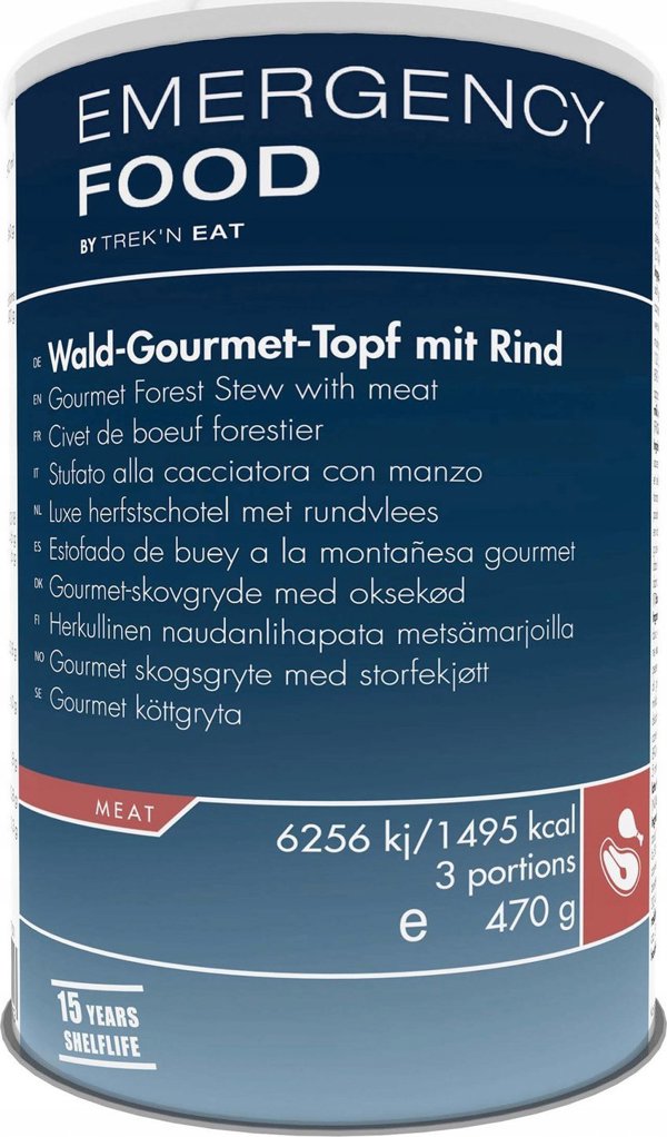 Trek N Eat EMERGENCY LINE Πλούσιο δασικό στιφάδο με κρέας, 470g