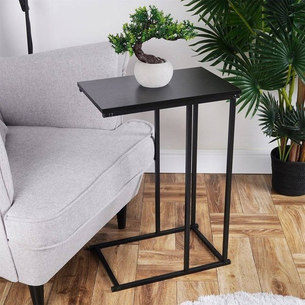 TRENDS4YOU Μεταλλικό μαύρο βοηθητικό τραπεζάκι 40x26x58 cm