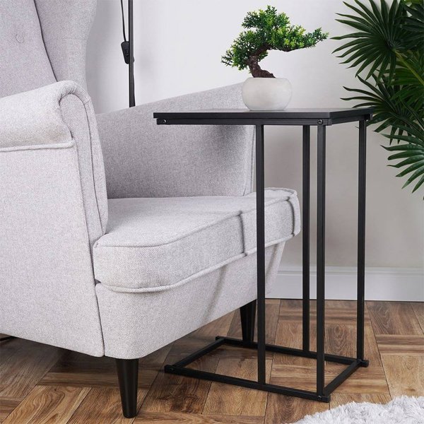 TRENDS4YOU Μεταλλικό μαύρο βοηθητικό τραπεζάκι 40x26x58 cm