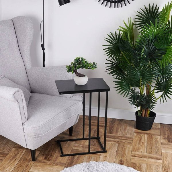 TRENDS4YOU Μεταλλικό μαύρο βοηθητικό τραπεζάκι 40x26x58 cm