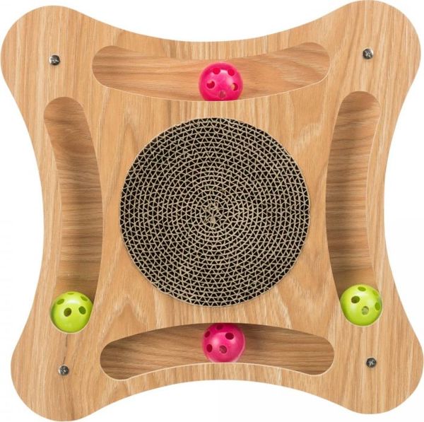 Trixie Cardboard ξύσιμο με παιχνίδια, ξύλο/χαρτόνι, 35 × 4 × 35 cm 8038594 4011905480213