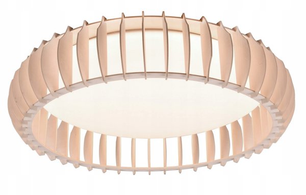 Φωτιστικό οροφής Trio Reality Monte LED, 60 εκ., 4400 lm, χρώμα ξύλου