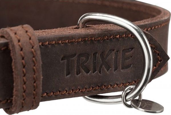 Trixie Rustic περιλαίμιο, για σκύλο, σκούρο καφέ, XS–S: 27–34 cm/18 mm, από παχύ δέρμα