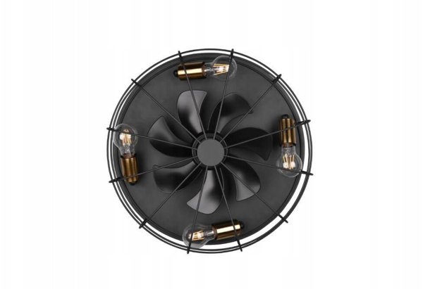 Trio Trondheim fan lamp 48 cm, 4 x E27, matte black