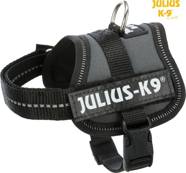 Julius-K9 Powerharness Σαμαράκι Σκύλου, Ανθρακί, Μέγεθος Baby 1/XS: 30–40 cm