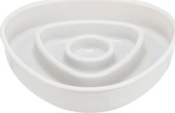 Trixie Slow Feeding, μπολ, για γάτες, γκρι, πλαστικό/TPR, 0,35 l/15×15 cm, επιβραδύνει το φαγητό 12314582 4047974251911