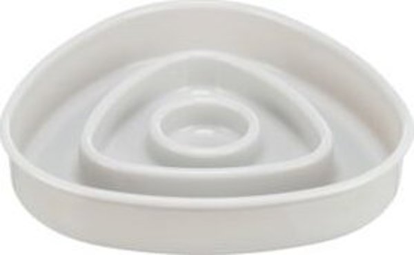 Trixie Slow Feeding, μπολ, για γάτες, γκρι, πλαστικό/TPR, 0,35 l/15×15 cm, επιβραδύνει το φαγητό 12314582 4047974251911