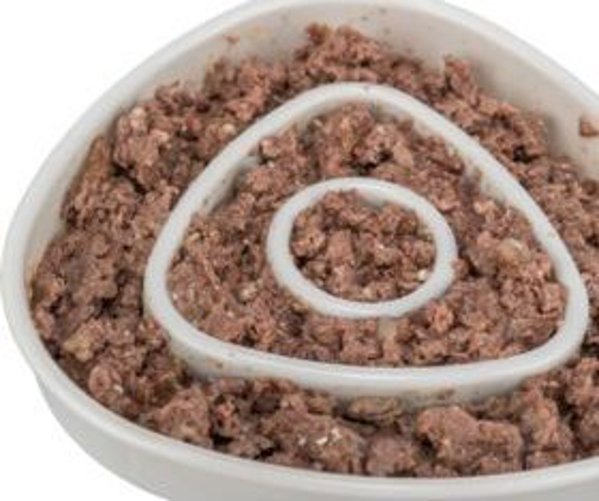Trixie Slow Feeding, μπολ, για γάτες, γκρι, πλαστικό/TPR, 0,35 l/15×15 cm, επιβραδύνει το φαγητό 12314582 4047974251911