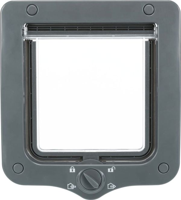 Trixie Cat Door με 4 Φόρμες Κλεισίματος, 2 Τούνελ, Γκρι 7301854 4047974442326