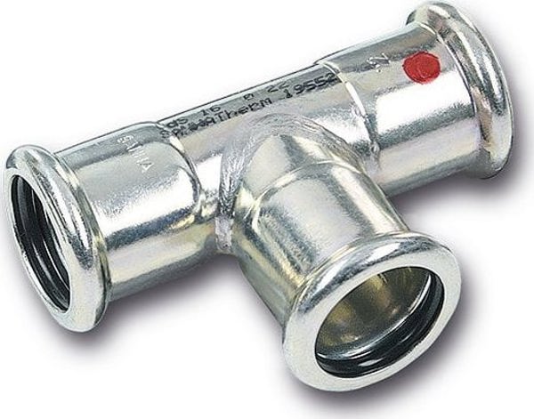 Μειωτικό Ταφ SANHA-THERM C-Stahl 18x18x15mm, Εξάρτημα Υδραυλικών Εγκαταστάσεων από Ανθρακούχο Χάλυβα
