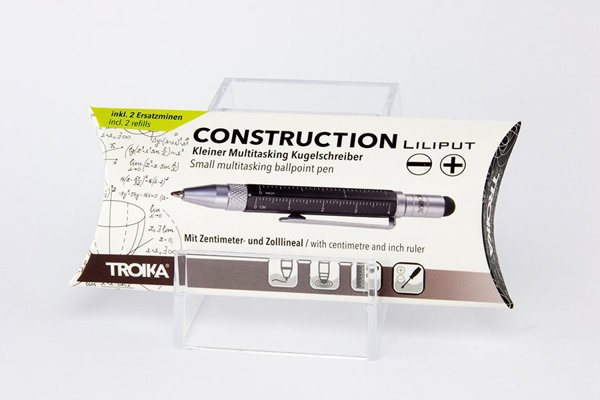 Troika Liliput Tool Pen Πολυλειτουργικό Στυλό - Μαύρο