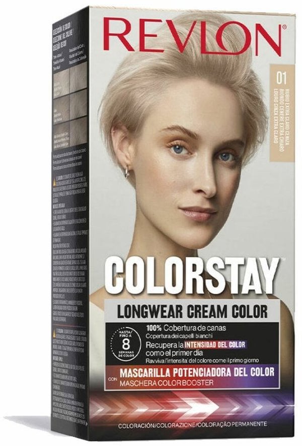 Ανθεκτική Βαφή Μαλλιών Revlon Colorstay N 001 Στάχτη