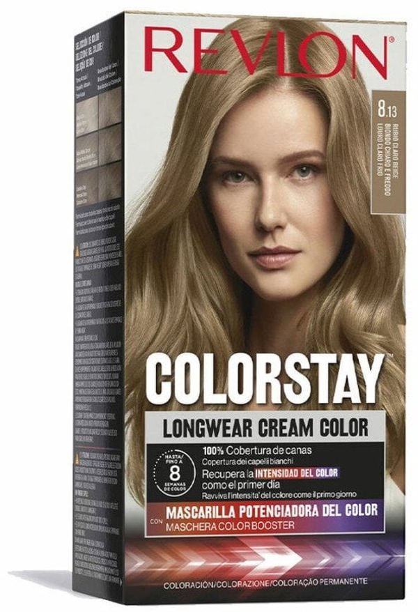 Ανθεκτική Βαφή Μαλλιών Revlon Colorstay Ξανθό Ανοιχτό N 8.13
