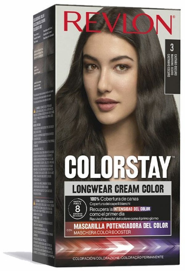 Ανθεκτική Βαφή Μαλλιών Revlon Colorstay Σκούρο Καστανό N 3