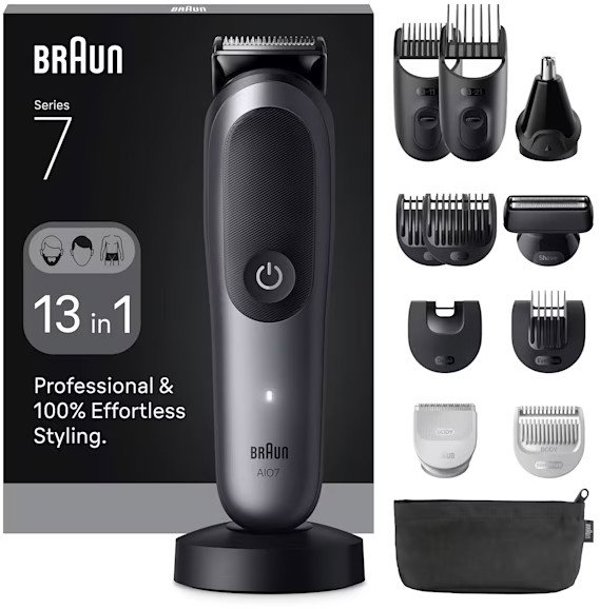 Braun All-in-One Series 7 multi-function trimmer, AIO7560, gray
