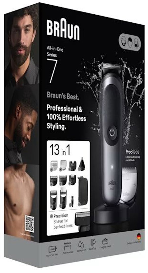 Braun All-in-One Series 7 multi-function trimmer, AIO7560, gray