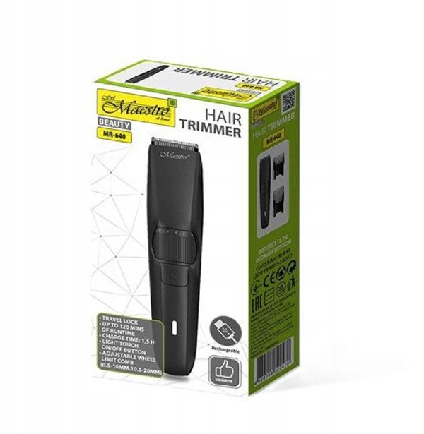 Κοπτικό μαλλιών USB MAESTRO MR-640