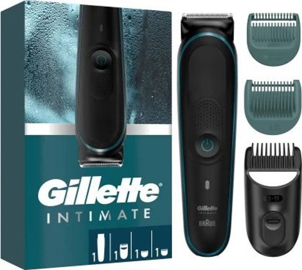 Τρίμερ Braun Gillette INTIMATE Trimmer i5, κουρευτική μηχανή (μαύρο/μπλε)