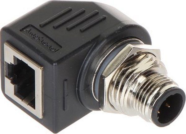 TST Γωνιακός Σύνδεσμος M12D-W/RJ45-G, Αντάπτορας Δικτύωσης M12 σε RJ45