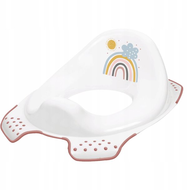 OKT Kids Εκπαιδευτικό Κάθισμα Τουαλέτας Ewa Rainbow, Αντιολισθητικό, Λευκό, 30x40x15cm