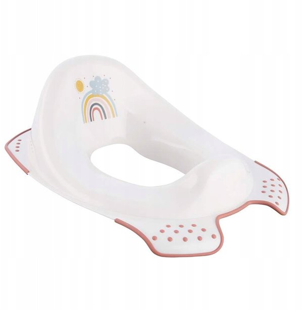 OKT Kids Εκπαιδευτικό Κάθισμα Τουαλέτας Ewa Rainbow, Αντιολισθητικό, Λευκό, 30x40x15cm