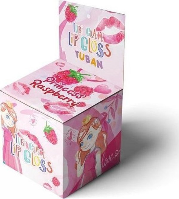 TUBAN Lip Gloss Tubi Glam Raspberry – Ενυδατικό Lip Gloss για Παιδιά με Άρωμα Βατόμουρο και Βιταμίνη E