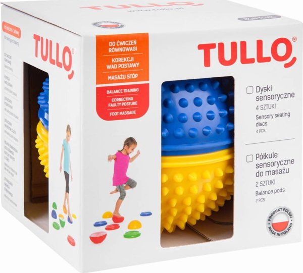 Tullo Αισθητηριακή ημισφαίριο μπλε/κίτρινη 2τμχ