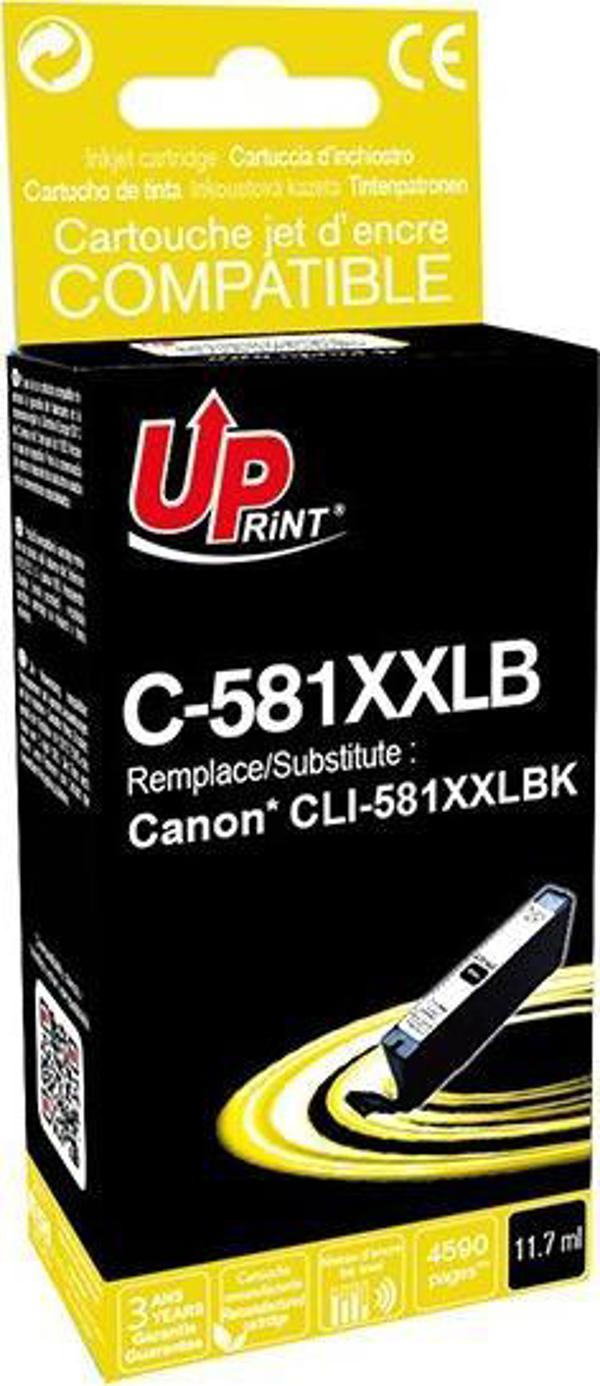 UPrint Συμβατό Μελάνι CLI-581BK XXL, Μαύρο, 11.7ml, για Canon PIXMA TR7550, TR8550, TS6150/6151/8150/8151/9150/9155