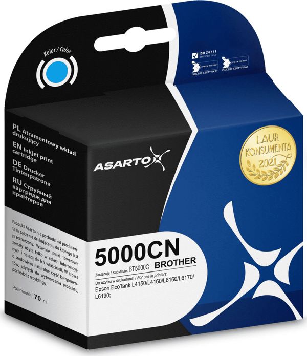 Asarto Μελάνι για Brother BT5000C, 100ml, Κυανό (Cyan)