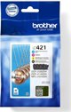 Tusz Brother Brother LC-421 VALUE PACK INK Juodas/F. DCPJ1050DW/J1140DW/MFCJ1010DW