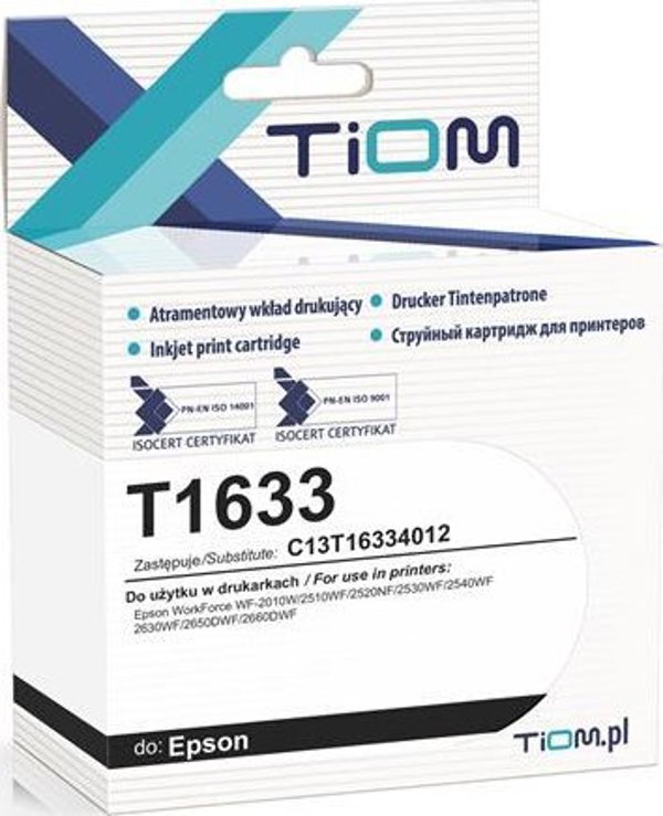 Tiom Μελάνι για Epson T1633 (C13T16334012), Ματζέντα, 510 Σελίδες, Συμβατό Αναλώσιμο Εκτυπωτή
