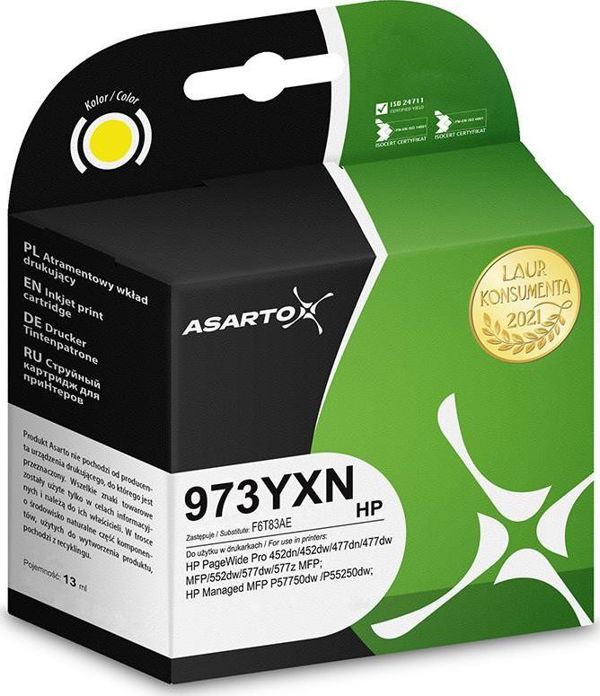 Μελάνι Asarto F6T83AE για HP 973YXN