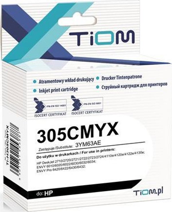 Tiom Μελάνι για HP 305CMYX 3YM63AE, Inkjet, 7ml, Έγχρωμο (Cyan/Magenta/Yellow)