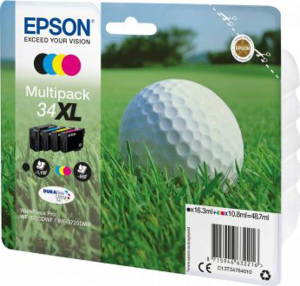 Μελάνι Epson 34XL MPACK INK (XL BKundSTD CM - C13T34794010